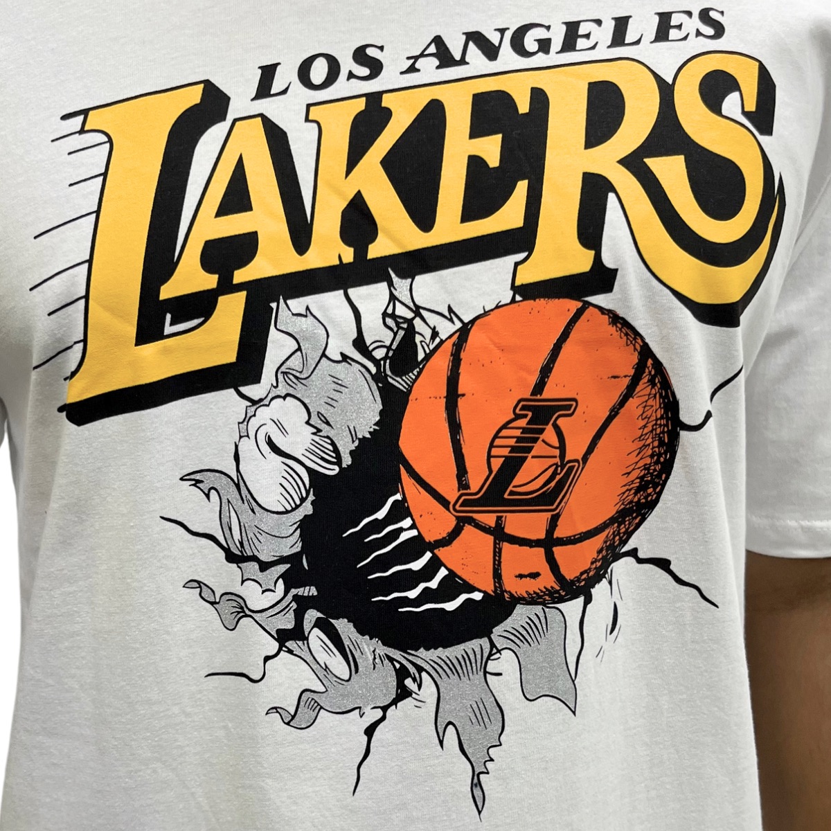 Camiseta Nba Masculina Lakers Air Ball Nb Original Lakstar Moda