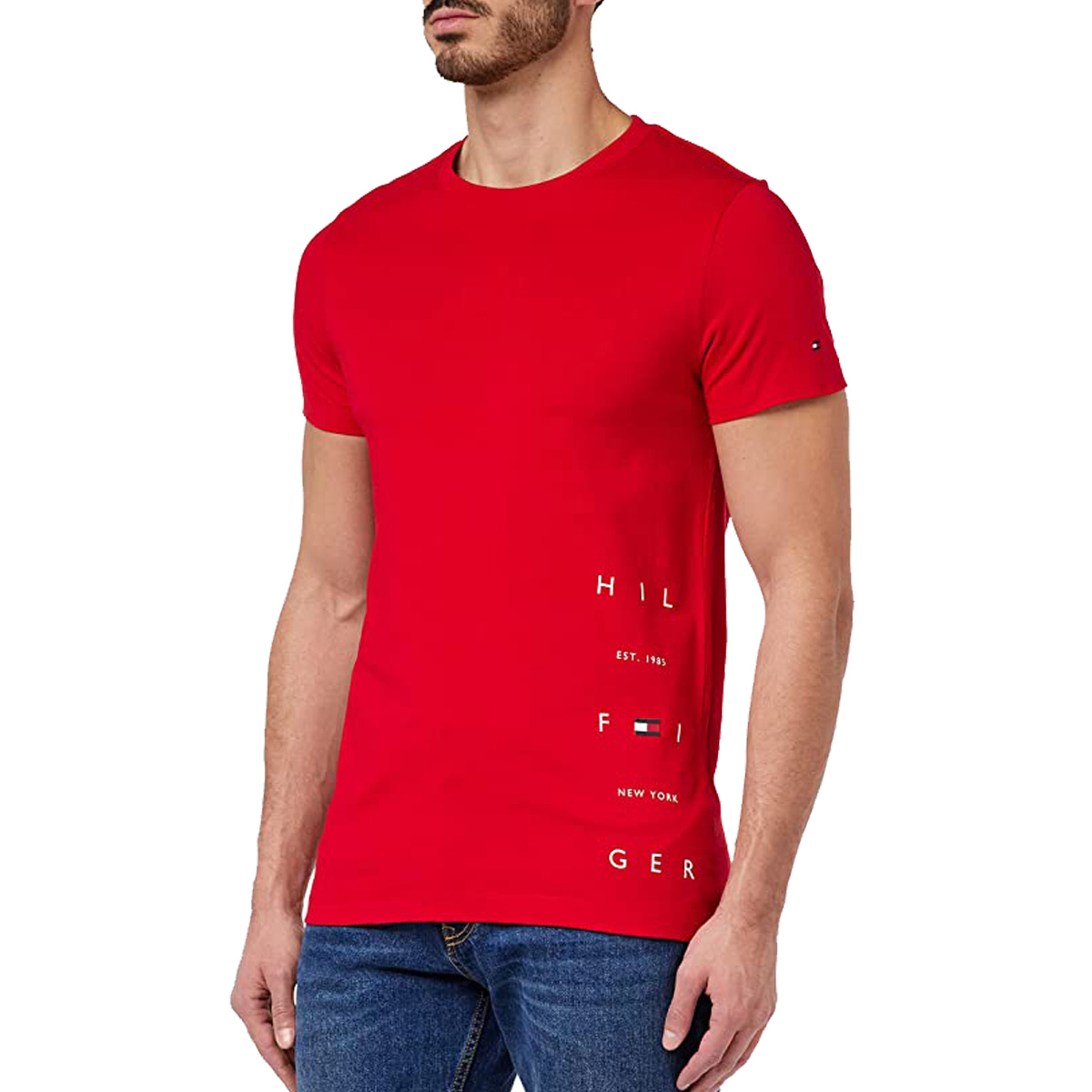Camiseta Tommy Hilfiger Logo Masculina - Vermelho