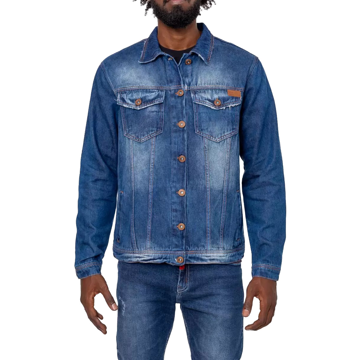 JAQUETA JEANS ECKO MASCULINA J006A ORIGINAL