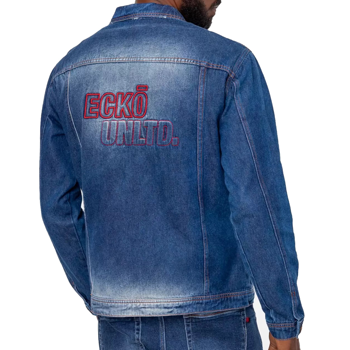 JAQUETA JEANS ECKO MASCULINA J006A ORIGINAL - Imagem 2