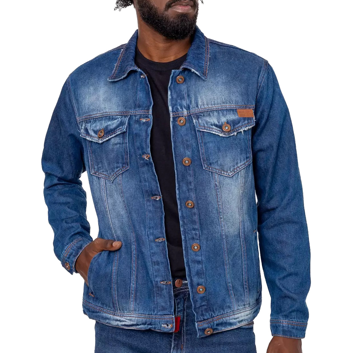 JAQUETA JEANS ECKO MASCULINA J006A ORIGINAL - Imagem 3