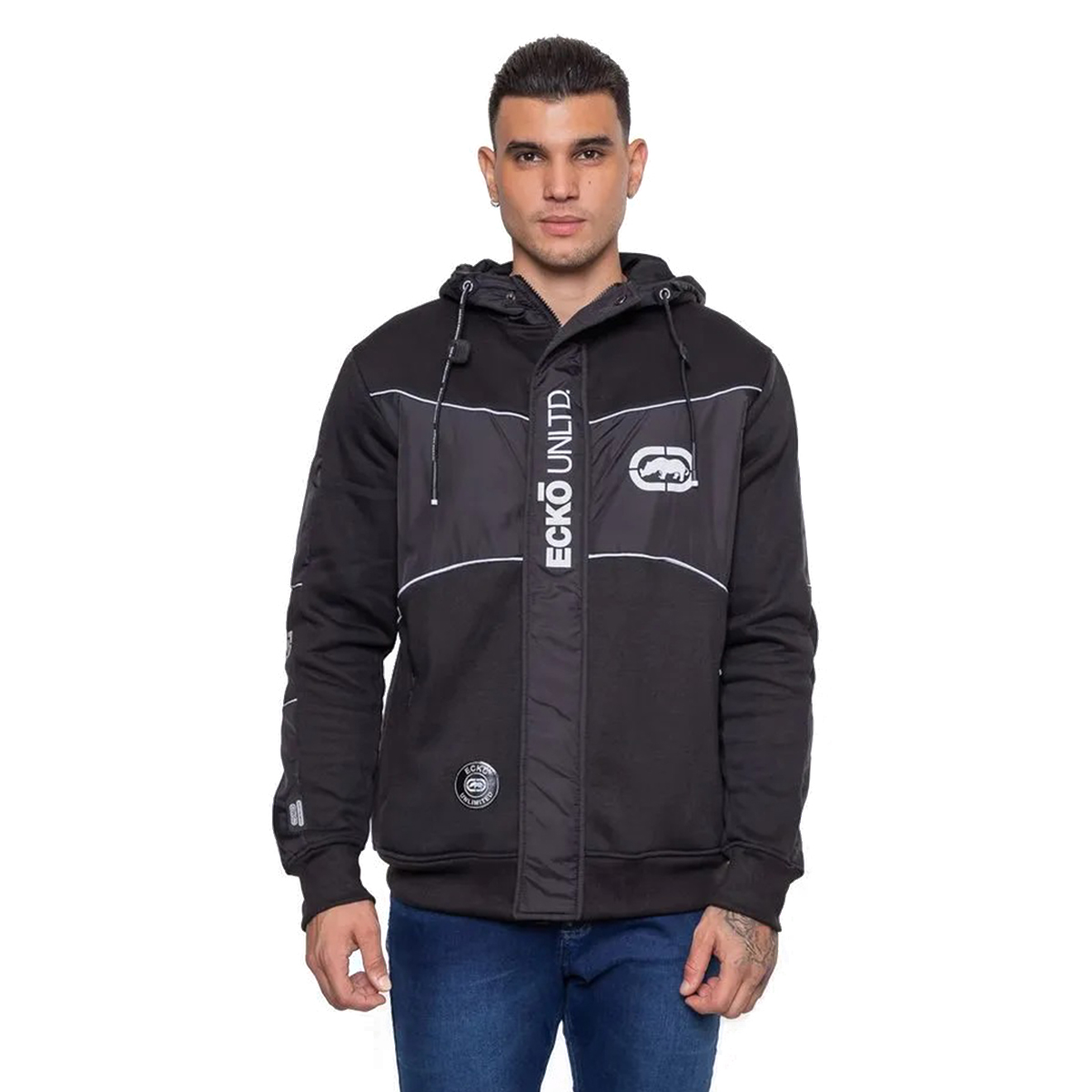 BLUSA MOLETOM ECKO MASCULINA ABERTO ZÍPER J565A ORIGINAL