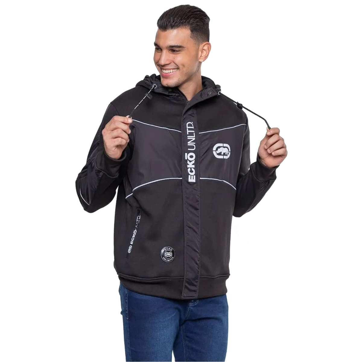 BLUSA MOLETOM ECKO MASCULINA ABERTO ZÍPER J565A ORIGINAL - Imagem 4