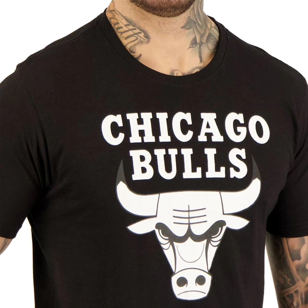 CAMISETA NBA MASCULINA CHICAGO BULLS ESTAMPADA ORIGINAL - Imagem 4