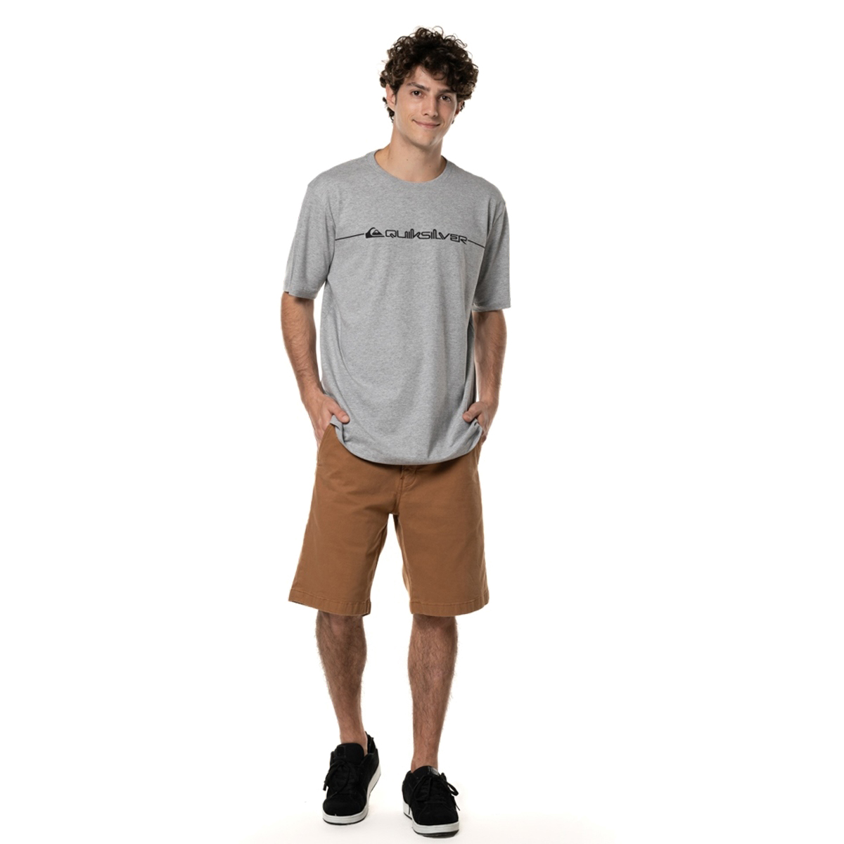 CAMISETA QUIKSILVER MASCULINA NEW LINES LOGO ORIGINAL - Imagem 4