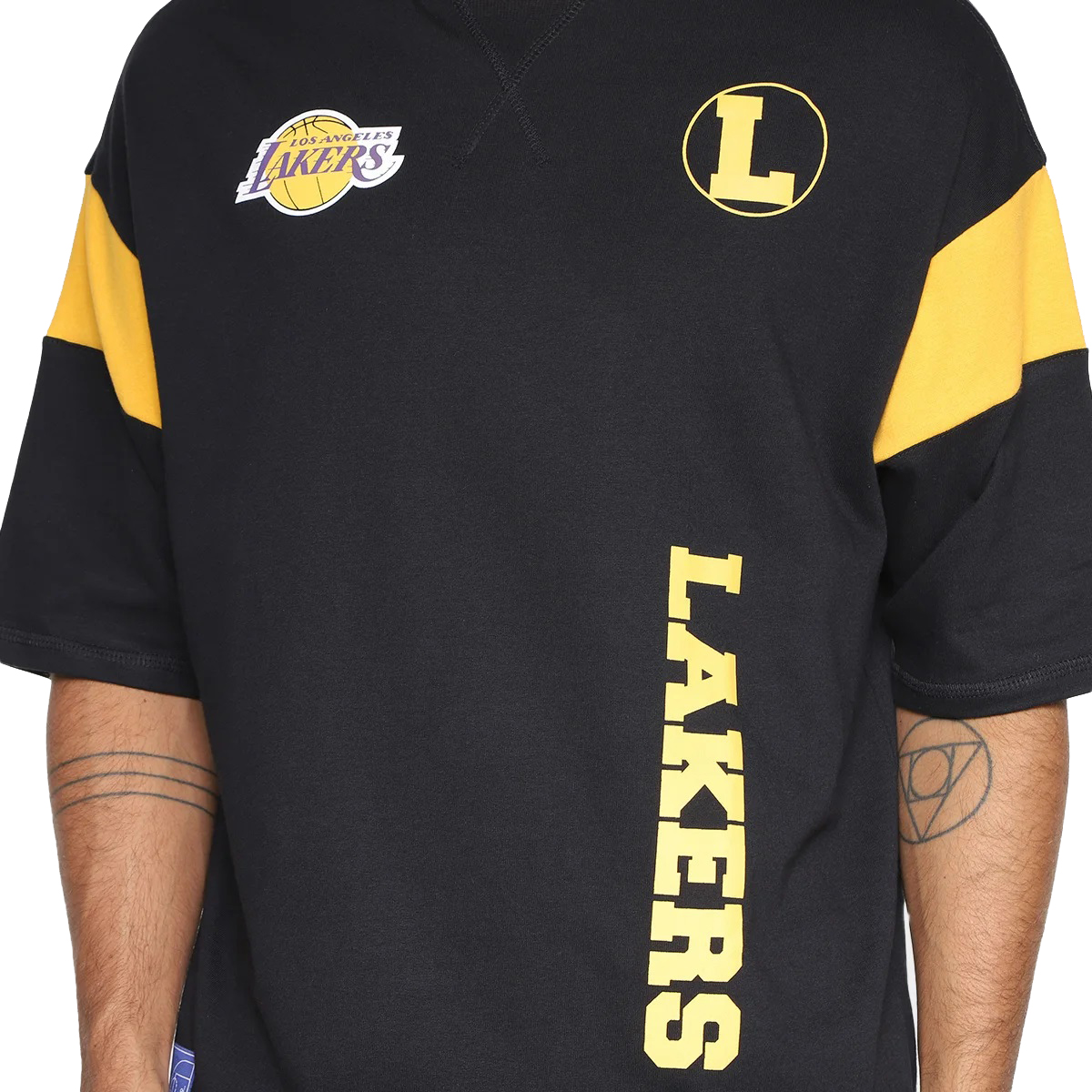 CAMISETA NBA MASCULINA LAKERS RIB SLEEVE OVERSIZE - Imagem 3