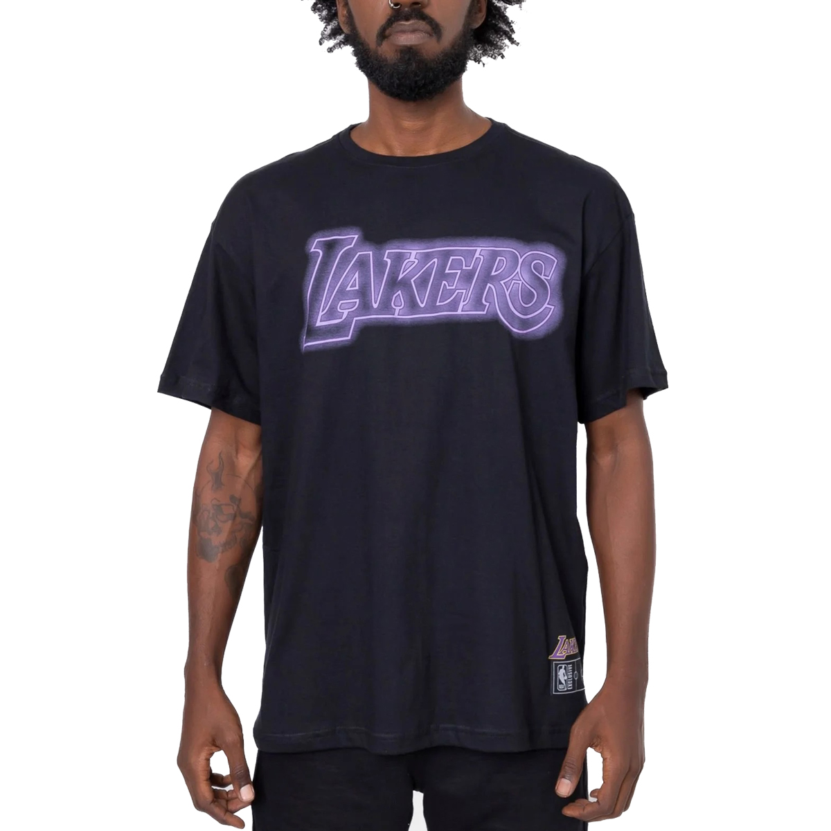 CAMISETA NBA PLUS SIZE MASCULINA LAKERS BLUR LOGO - Imagem 3