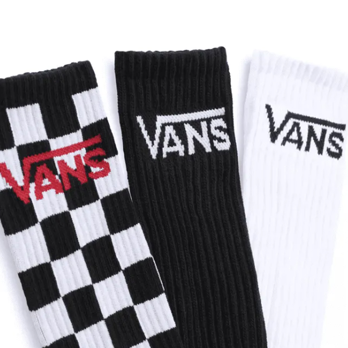 KIT MEIA VANS UNISSEX CLASSIC CREW BLACK CHECKBOARD - Imagem 2